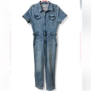 Good American Blue Denim Jumpsuit